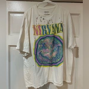 Nirvana oversized graphic tee, size L/XL
